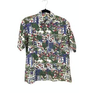 VTG ExOfficio Adventure Wear Button Down Shirt Womens M Floral Print Multicolor